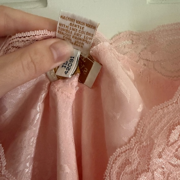 Vintage Victoria Secret Pink Lace Slip Dress - Picture 4 of 4